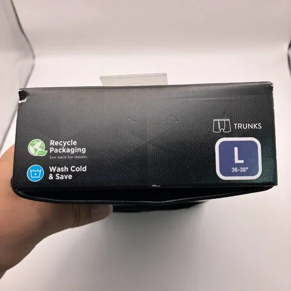 Pack Of 2 Hanes Large Black/Gray Premium Comfort Flex Fit Men's Trunk Underwear - Picture 3 of 4